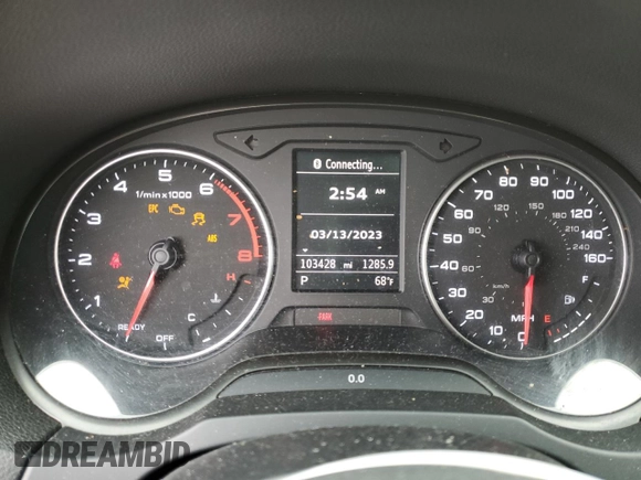 2016 Audi A3 1.8T Premium with VIN WAUA7GFF1G1054400, listed as a Copart auction lot 45084323 with 103,428 mi miles. Bid and sale history available at carsss.com. Image 9.