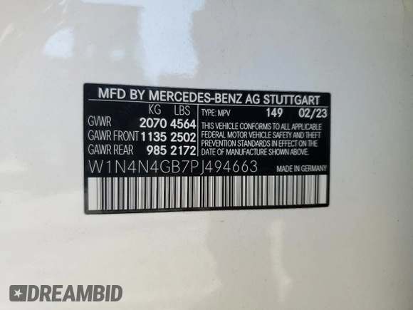 2023 Mercedes-Benz GLA 250 z VIN W1N4N4GB7PJ494663, wystawiony jako Copart lot #45986015 z przebiegiem 30 825 mil mil oraz Szkody całkowita. Historia ofert i sprzedaży dostępna na DreamBid. Obrazek 13.
