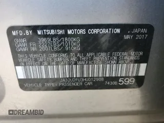 2017 Mitsubishi Lancer ES with VIN JA32U2FU3HU012908, listed as a Copart auction lot 68503554 with 91,508 mi miles and Salvage Title. Bid and sale history available at carsss.com. Image 12.