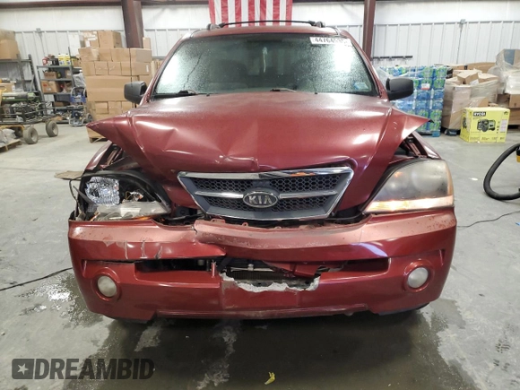 2005 Kia Sorento LX with VIN KNDJD733255391380, listed as a Copart auction lot 44764535 with 129,652 mi miles and Salvage Title. Bid and sale history available at carsss.com. Image 5.