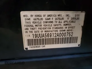 2002 Acura TL Type S w/Navigation with VIN 19UUA56912A000752, listed as a Copart auction lot 46898145 with 240,357 mi miles and Clean Title. Bid and sale history available at carsss.com. Image 12.