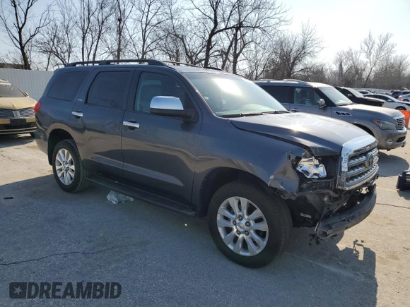 2012 Toyota Sequoia Platinum with VIN 5TDDY5G17CS067282, listed as a Copart auction lot 48822185 with 239,521 mi miles and Salvage Title. Bid and sale history available at carsss.com. Image 4.