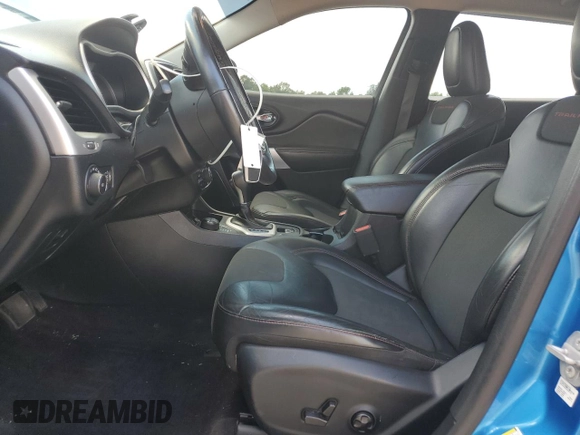2018 Jeep Cherokee Trailhawk with VIN 1C4PJMBB4JD526014, listed as a Copart auction lot 58728255 with 76,655 mi miles and Salvage title. Bid and sale history available at DreamBid. Image 7.