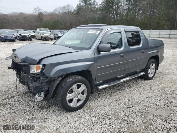 2010 Honda Ridgeline RTL with VIN 5FPYK1F50AB006171, listed as a Copart auction lot 44863745 with 107,980 mi miles and Salvage Title. Bid and sale history available at carsss.com. Image 1.
