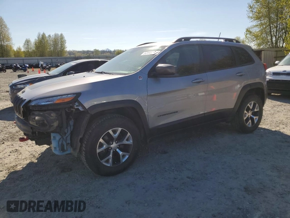 2018 Jeep Cherokee Trailhawk with VIN 1C4PJMBXXJD619860, listed as a Copart auction lot 52598535 with 82,430 mi miles and Salvage Title. Bid and sale history available at carsss.com. Image 1.