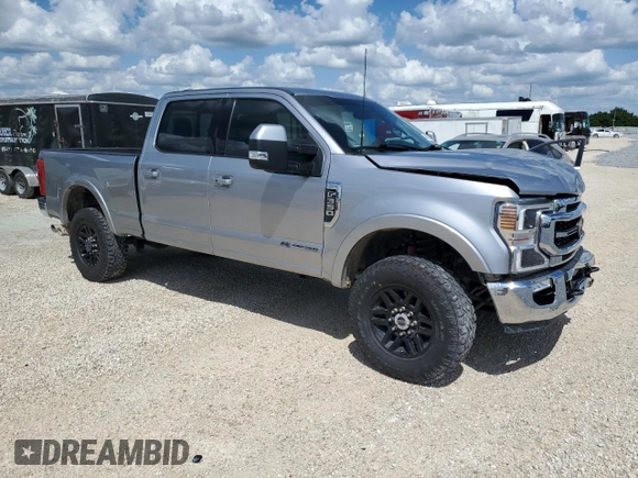 2021 Ford F-350 XL with VIN 1FT8W3BT9MED12756, listed as a Copart auction lot 48030885 with 84,864 mi miles and Salvage Title. Bid and sale history available at DreamBid. Image 4.