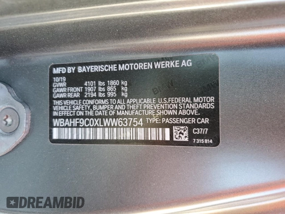 2020 BMW Z4 sDriveM40i z VIN WBAHF9C0XLWW63754, wystawiony jako Copart lot #82302734 z przebiegiem 28 156 mil mil oraz Szkody całkowita. Historia ofert i sprzedaży dostępna na DreamBid. Obrazek 12.