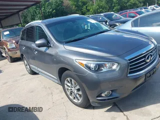 2015 Infiniti QX60 with VIN 5N1AL0MM6FC500885, listed as a IAAI auction lot 42348624 with 133,206 mi miles and . Bid and sale history available at DreamBid. Image 1.