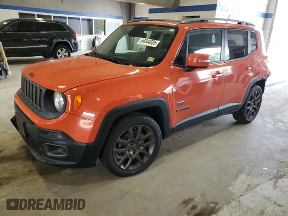 2016 Jeep Renegade Latitude with VIN ZACCJABT9GPC65026, listed as a Copart auction lot 54044685 with 125,730 mi miles and Salvage Title. Bid and sale history available at DreamBid. Image 1.