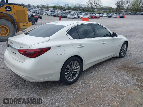 2020 Infiniti Q50 with VIN JN1EV7AR4LM250984, listed as a IAAI auction lot 41941918 with 76,086 mi miles and . Bid and sale history available at DreamBid. Image 4.