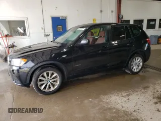 2013 BMW X3 xDrive28i with VIN 5UXWX9C55D0D05051, listed as a Copart auction lot 55329205 with 61,954 mi miles and Clean Title. Bid and sale history available at carsss.com. Image 1.
