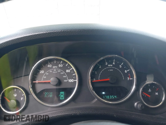 2012 Jeep Wrangler Unlimited Sahara with VIN 1C4BJWEG1CL186407, listed as a IAAI auction lot 42593848 with 178,354 mi miles and . Bid and sale history available at DreamBid. Image 7.