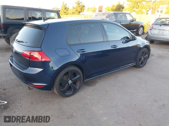 2016 Volkswagen Golf GTI SE with VIN 3VW4T7AU2GM062653, listed as a IAAI auction lot 41626898 with 67,396 mi miles. Bid and sale history available at carsss.com. Image 4.