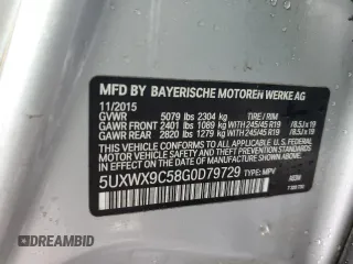 2016 BMW X3 xDrive28i with VIN 5UXWX9C58G0D79729, listed as a Copart auction lot 78850294 with 99,561 mi miles and Salvage Title. Bid and sale history available at carsss.com. Image 13.