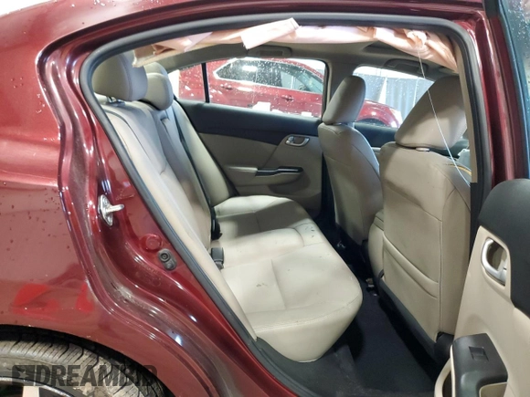 2015 Honda Civic EX-L with VIN 2HGFB2F93FH501458, listed as a Copart auction lot 52144305 with Not Provided miles and Salvage Title. Bid and sale history available at carsss.com. Image 10.