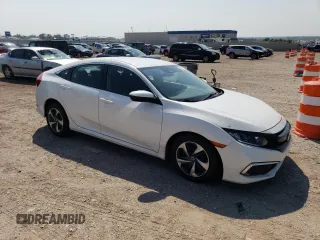 2019 Honda Civic LX with VIN 2HGFC2F61KH504677, listed as a Copart auction lot 66871514 with 88,385 mi miles and Salvage Title. Bid and sale history available at DreamBid. Image 4.