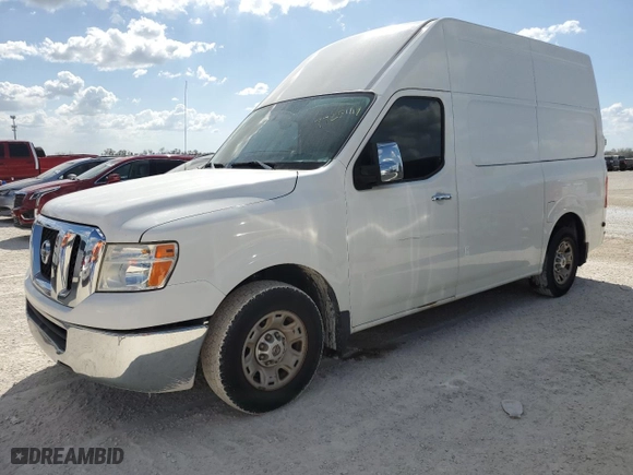 2012 Nissan NV SV with VIN 1N6AF0LY0CN107784, listed as a Copart auction lot 77251114 with 0 mi miles and Salvage Title. Bid and sale history available at carsss.com. Image 1.