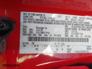 2015 Ford Focus SE with VIN 1FADP3F22FL362299, listed as a IAAI auction lot 41907348 with 127,686 mi miles. Bid and sale history available at carsss.com. Image 9.