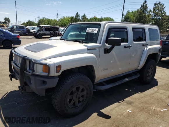 2007 Hummer H3 SUV with VIN 5GTDN13E078254585, listed as a Copart auction lot 60173854 with 96,873 mi miles and Non Repairable. Bid and sale history available at carsss.com. Image 1.