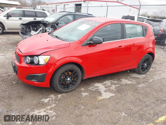 2013 Chevrolet Sonic LT with VIN 1G1JC6SH1D4205688, listed as a IAAI auction lot 41743824 with 21,440 mi miles. Bid and sale history available at carsss.com. Image 2.