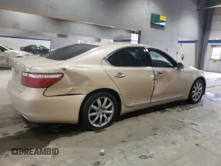 2007 Lexus LS 460 with VIN JTHBL46F175040148, listed as a Copart auction lot 50335035 with 181,107 mi miles and Salvage Title. Bid and sale history available at DreamBid. Image 3.