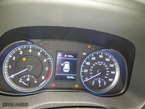 2020 Hyundai Kona SE with VIN KM8K1CAA8LU461034, listed as a Copart auction lot 42871345 with 75,495 mi miles and Salvage Title. Bid and sale history available at carsss.com. Image 9.