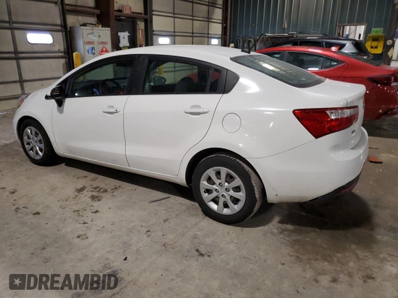2014 Kia Rio LX with VIN KNADM4A32E6382362, listed as a Copart auction lot 46635005 with 126,907 mi miles and Salvage Title. Bid and sale history available at DreamBid. Image 2.