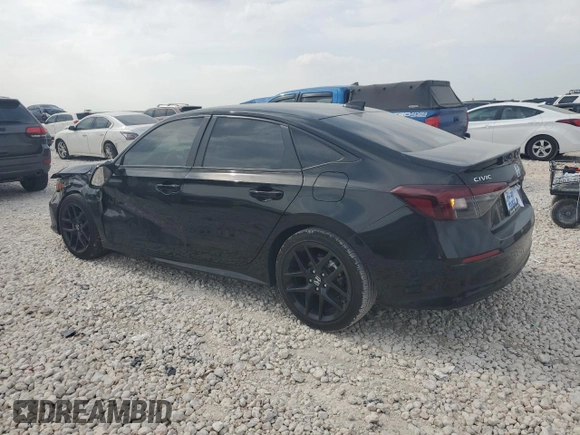 2025 Honda Civic Sport with VIN 2HGFE2F51SH570874, listed as a Copart auction lot 51715905 with 3,086 mi miles and Salvage title. Bid and sale history available at DreamBid. Image 2.