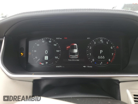 2020 Land Rover Range Rover with VIN SALGR2SU3LA589326, listed as a Copart auction lot 75936514 with 56,079 mi miles and Salvage title. Bid and sale history available at DreamBid. Image 9.