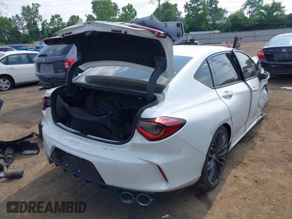 2022 Acura TLX Type S with VIN 19UUB7F03NA001688, listed as a IAAI auction lot 42406858 with Not provided miles and . Bid and sale history available at DreamBid. Image 4.