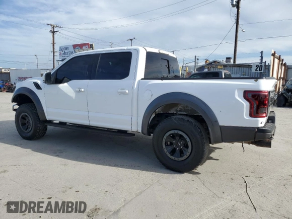 2017 Ford F-150 Raptor with VIN 1FTFW1RG6HFB54428, listed as a Copart auction lot 51157125 with 46,227 mi miles and Salvage Title. Bid and sale history available at carsss.com. Image 2.