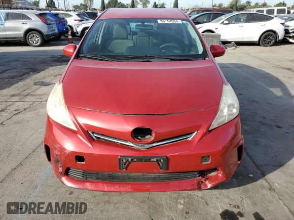 2013 Toyota Prius Two with VIN JTDZN3EU9D3201308, listed as a Copart auction lot 86754004 with 47,908 mi miles and Salvage Title. Bid and sale history available at carsss.com. Image 5.