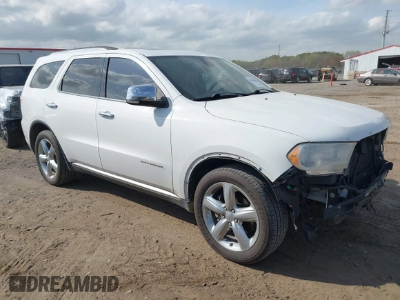 2013 Dodge Durango Citadel with VIN 1C4RDJEG0DC665962, listed as a IAAI auction lot 41900527 with 173,550 mi miles and . Bid and sale history available at carsss.com. Image 1.