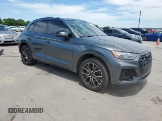 2023 Audi SQ5 Premium Plus with VIN WA1B4AFY1P2112007, listed as a Copart auction lot 57800185 with 21,101 mi miles and Salvage title. Bid and sale history available at DreamBid. Image 4.