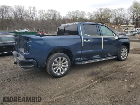2022 Chevrolet Silverado 1500 High Country with VIN 3GCUYHETXNG204805, listed as a Copart auction lot 51079595 with 41,706 mi miles and Salvage Title. Bid and sale history available at carsss.com. Image 3.