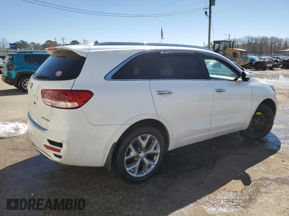 2016 Kia Sorento SXL with VIN 5XYPK4A17GG029250, listed as a Copart auction lot 46523405 with 104,453 mi miles and Salvage Title. Bid and sale history available at carsss.com. Image 3.