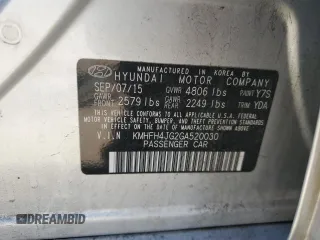 2016 Hyundai Azera Limited with VIN KMHFH4JG2GA520030, listed as a Copart auction lot 55767035 with 178,029 mi miles and Salvage Title. Bid and sale history available at DreamBid. Image 13.