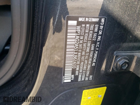 2018 Porsche Macan GTS with VIN WP1AG2A51JLB61610, listed as a Copart auction lot 80288984 with 87,527 mi miles and Salvage Title. Bid and sale history available at DreamBid. Image 13.