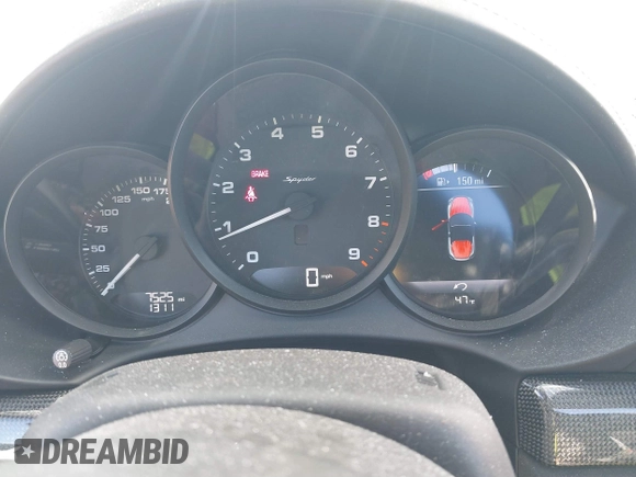 2021 Porsche 718 Spyder with VIN WP0CC2A81MS240303, listed as a IAAI auction lot 41358258 with 7,525 mi miles and . Bid and sale history available at DreamBid. Image 7.