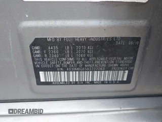 2011 Subaru Legacy Premium Power Moon with VIN 4S3BMBG65B3222263, listed as a IAAI auction lot 42478380 with 209,757 mi miles and . Bid and sale history available at DreamBid. Image 9.