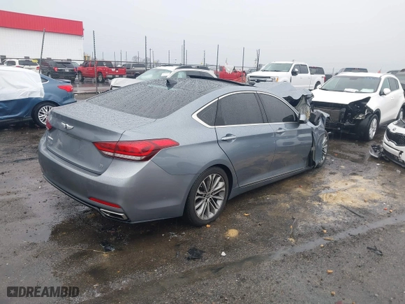 2015 Hyundai Genesis 3.8L with VIN KMHGN4JEXFU018603, listed as a IAAI auction lot 41717349 with 1 mi miles. Bid and sale history available at carsss.com. Image 4.