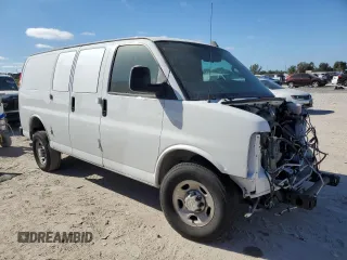 2021 Chevrolet Express Cargo with VIN 1GCWGAF73M1242040, listed as a Copart auction lot 41589245 with 41,195 mi miles and Salvage title. Bid and sale history available at DreamBid. Image 4.