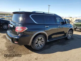 2019 Nissan Armada SL with VIN JN8AY2ND3K9088680, listed as a Copart auction lot 42959485 with 83,700 mi miles and Salvage Title. Bid and sale history available at carsss.com. Image 3.