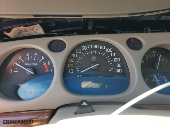 2000 Buick LeSabre Custom with VIN 1G4HP54K1YU345853, listed as a Copart auction lot 49891905 with 75,930 mi miles and Salvage Title. Bid and sale history available at carsss.com. Image 9.