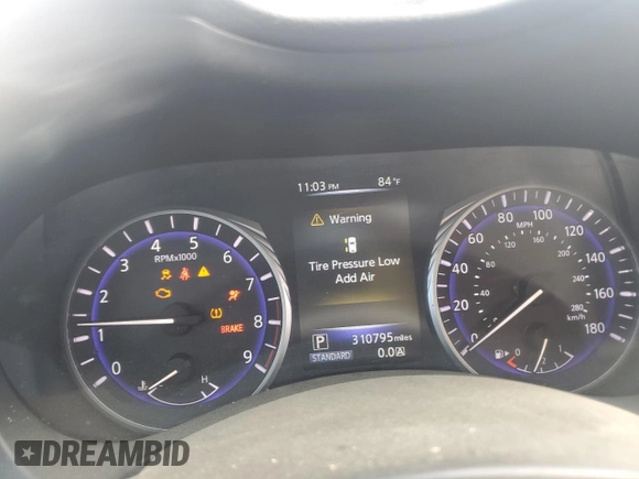 2014 Infiniti Q50 with VIN JN1BV7AP7EM691691, listed as a Copart auction lot 51121275 with 310,795 mi miles and Salvage title. Bid and sale history available at DreamBid. Image 9.
