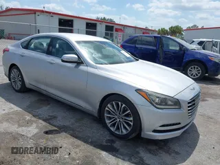 2017 Genesis G80 3.8L z VIN KMHGN4JE5HU194946, wystawiony jako IAAI lot #42108731 z przebiegiem 155 495 mil mil oraz . Historia ofert i sprzedaży dostępna na DreamBid. Obrazek 1.