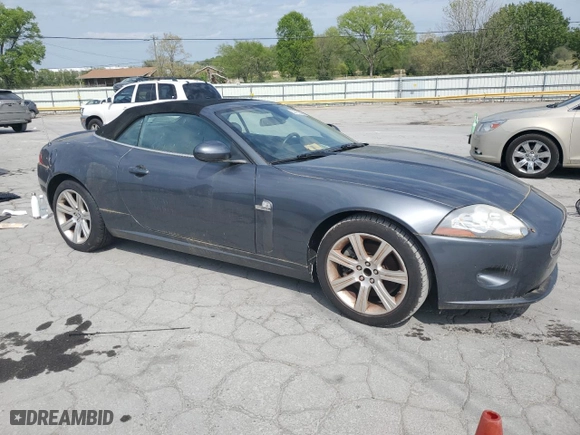 2007 Jaguar XK with VIN SAJWA44B875B18955, listed as a Copart auction lot 53782525 with 0 mi miles and Salvage Title. Bid and sale history available at carsss.com. Image 4.