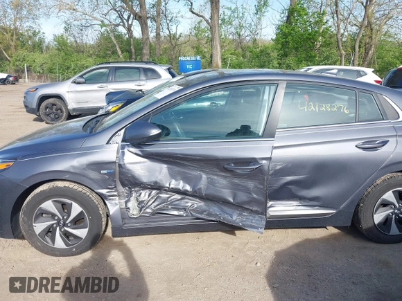 2017 Hyundai Ioniq SEL with VIN KMHC75LC5HU035029, listed as a IAAI auction lot 42128276 with 87,435 mi miles and . Bid and sale history available at DreamBid. Image 15.