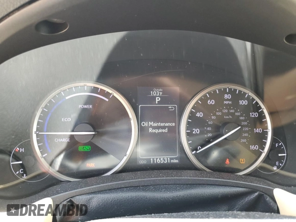 2015 Lexus NX 300h with VIN JTJBJRBZ7F2007186, listed as a Copart auction lot 64075715 with 116,531 mi miles and Salvage title. Bid and sale history available at DreamBid. Image 9.