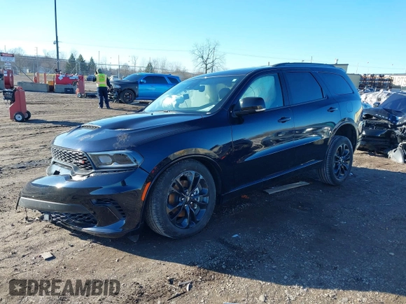 2024 Dodge Durango GT Plus with VIN 1C4RDJDG1RC173658, listed as a IAAI auction lot 41212499 with 913 mi miles and . Bid and sale history available at DreamBid. Image 2.